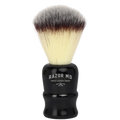 RAZOR MD Black Handle Travel Shave Brush (Synthetic Hair)