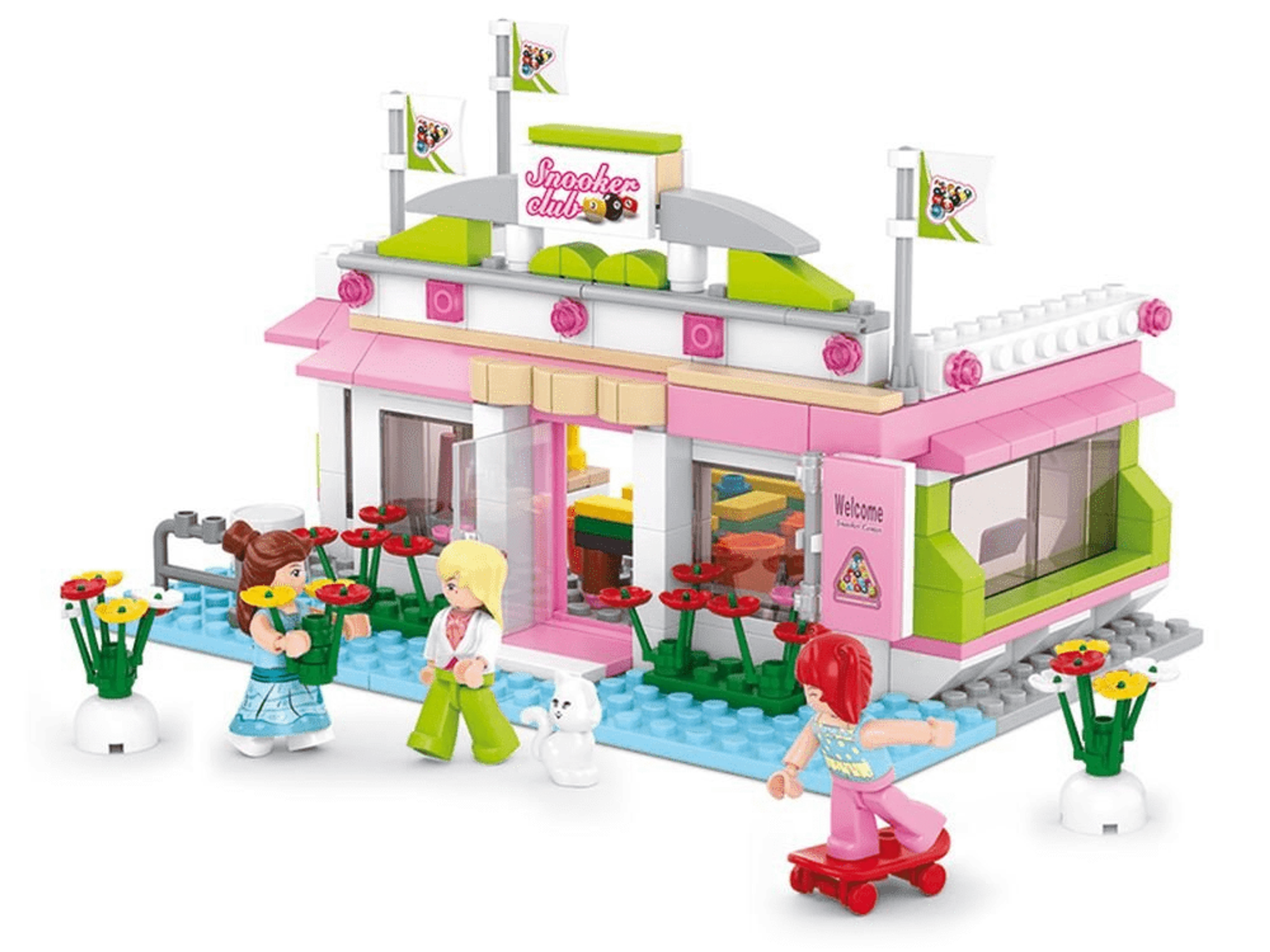 Girl's Dream Pool Table Lounge Building Brick Kit (289 Pcs)