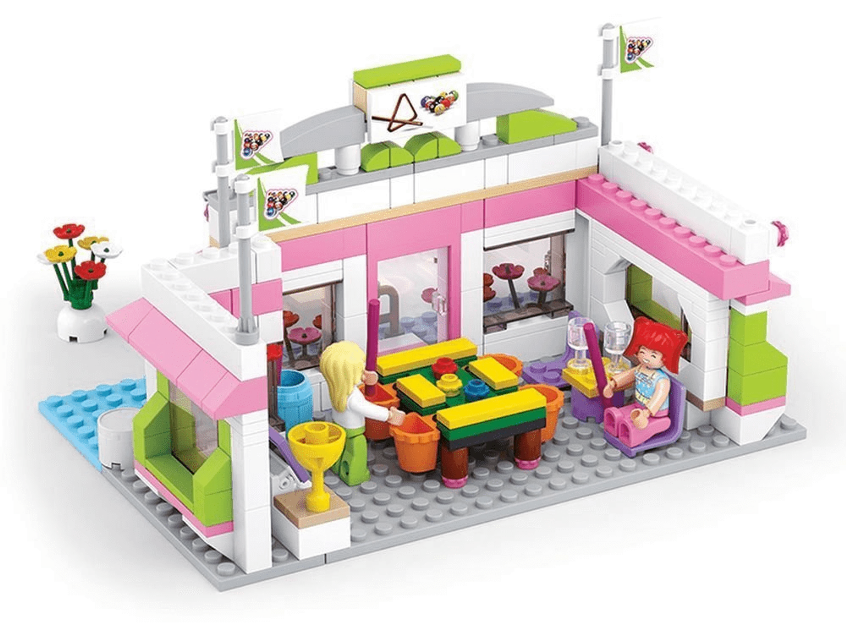 Girl's Dream Pool Table Lounge Building Brick Kit (289 Pcs)