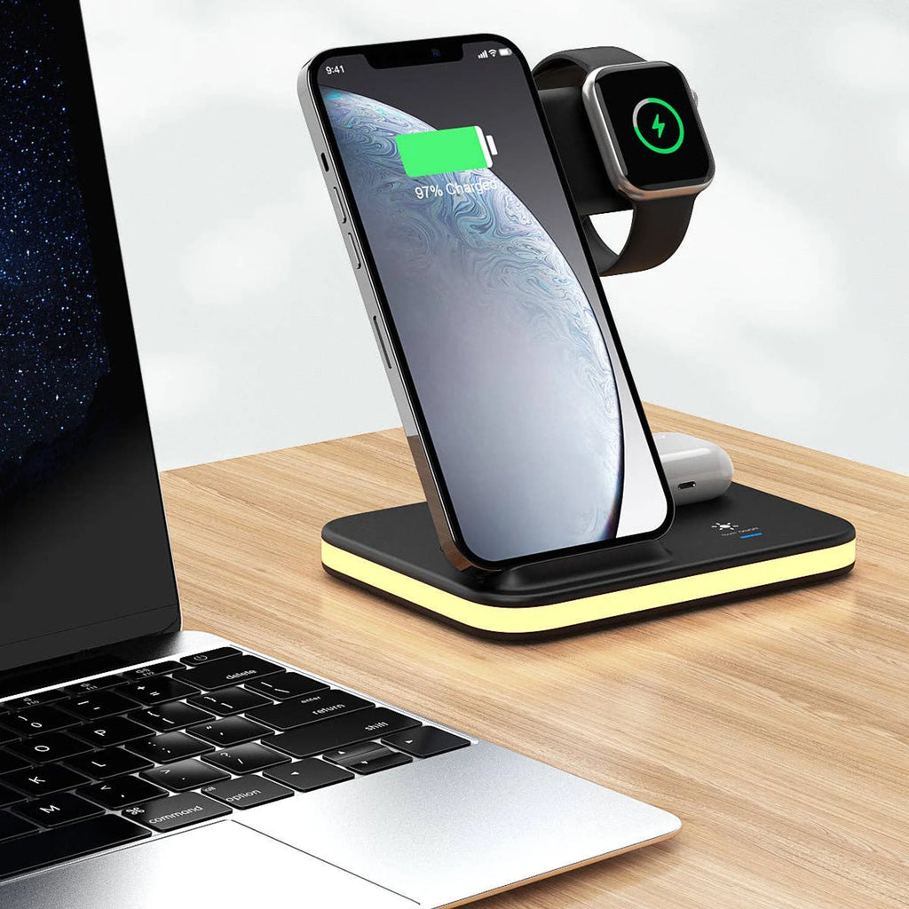 4-in-1 Wireless Charging Stand with Night Light