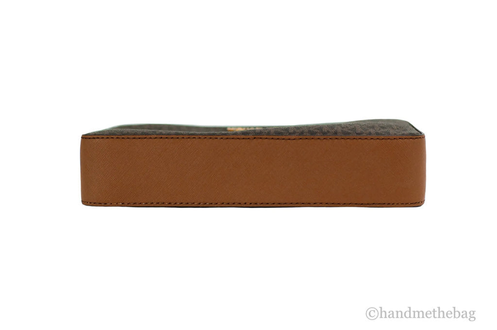 Michael Kors Jet Set EW Brown Logo Crossbody Bag