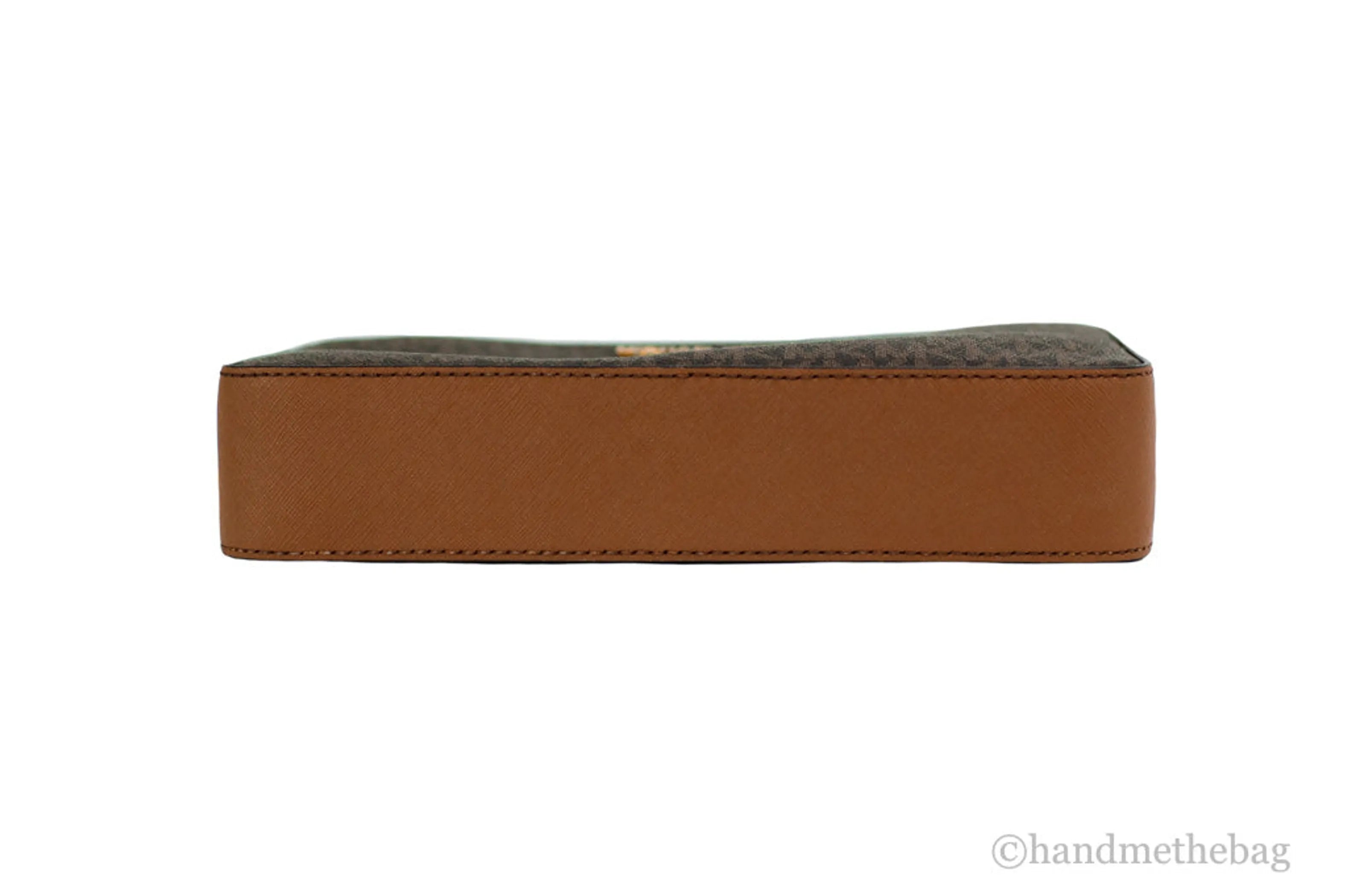 Michael Kors Jet Set EW Brown Logo Crossbody Bag