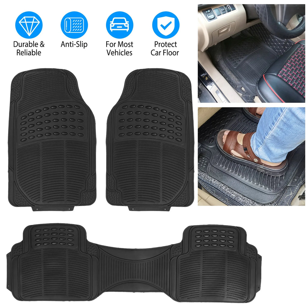 3Pcs Automotive Floor Mats Set