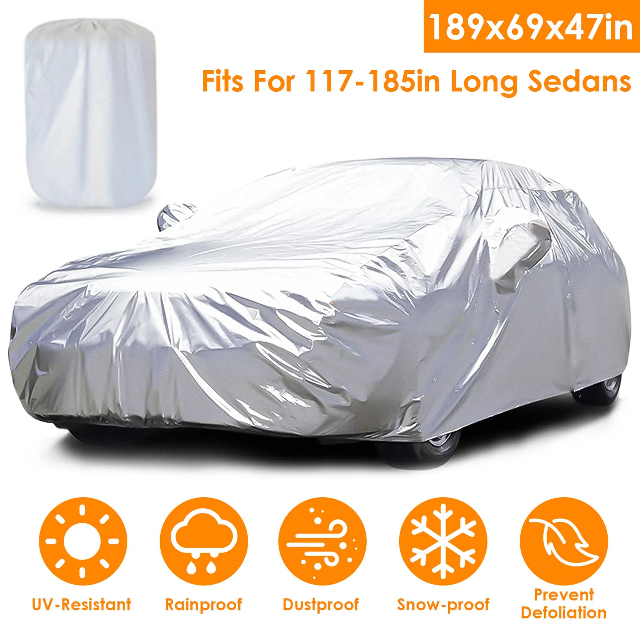 189x69x47in Full Car Cover