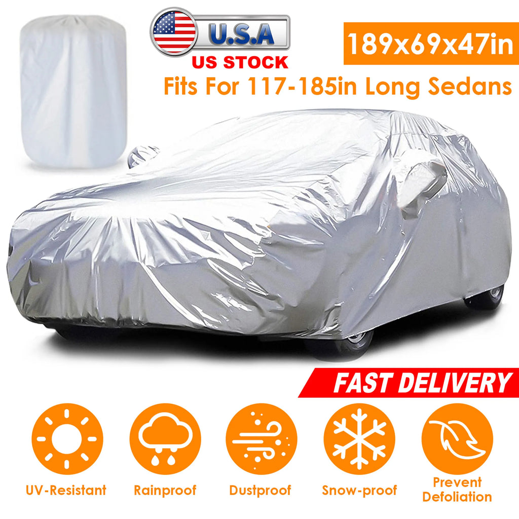 189x69x47in Full Car Cover