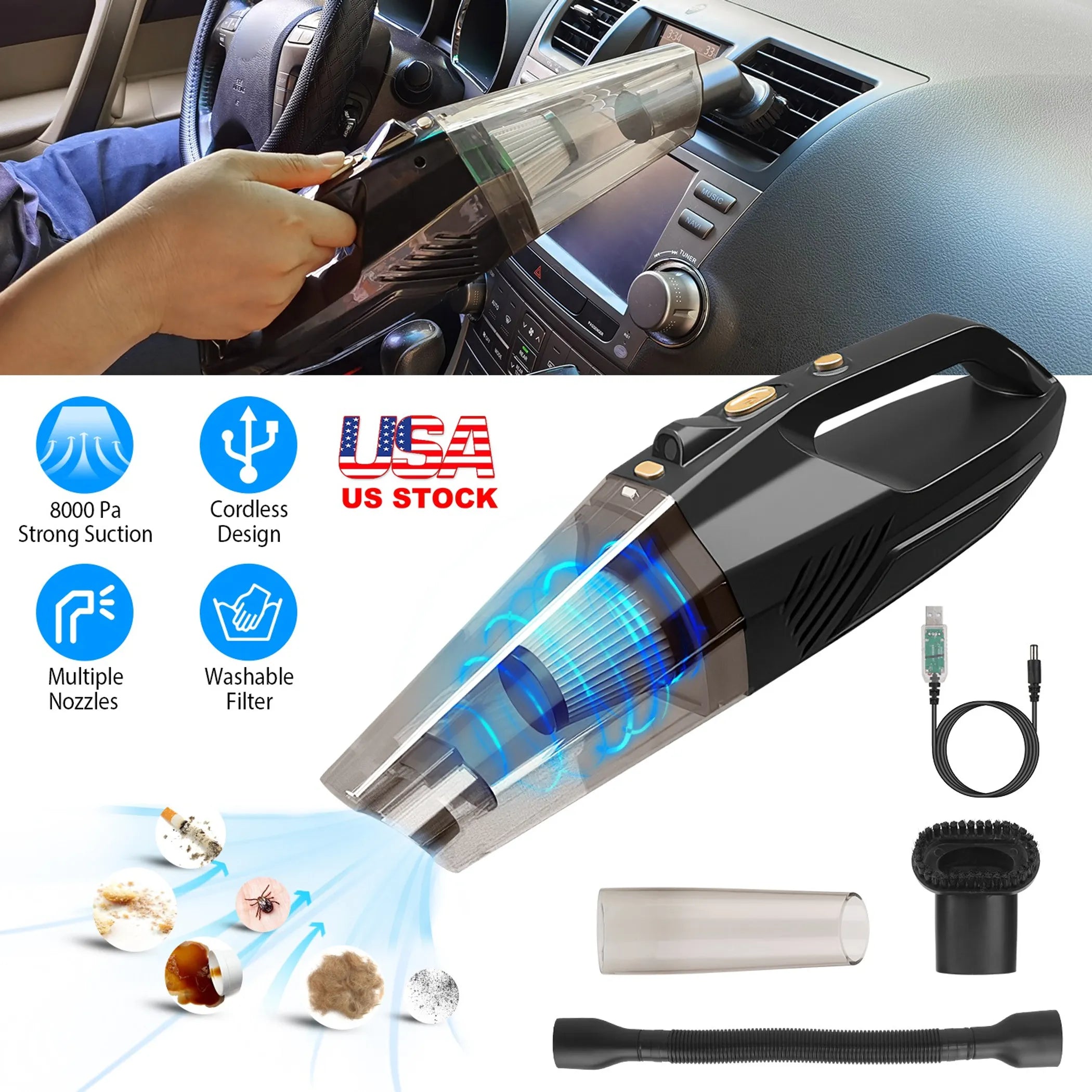 Handheld Cordless Car Vacuum