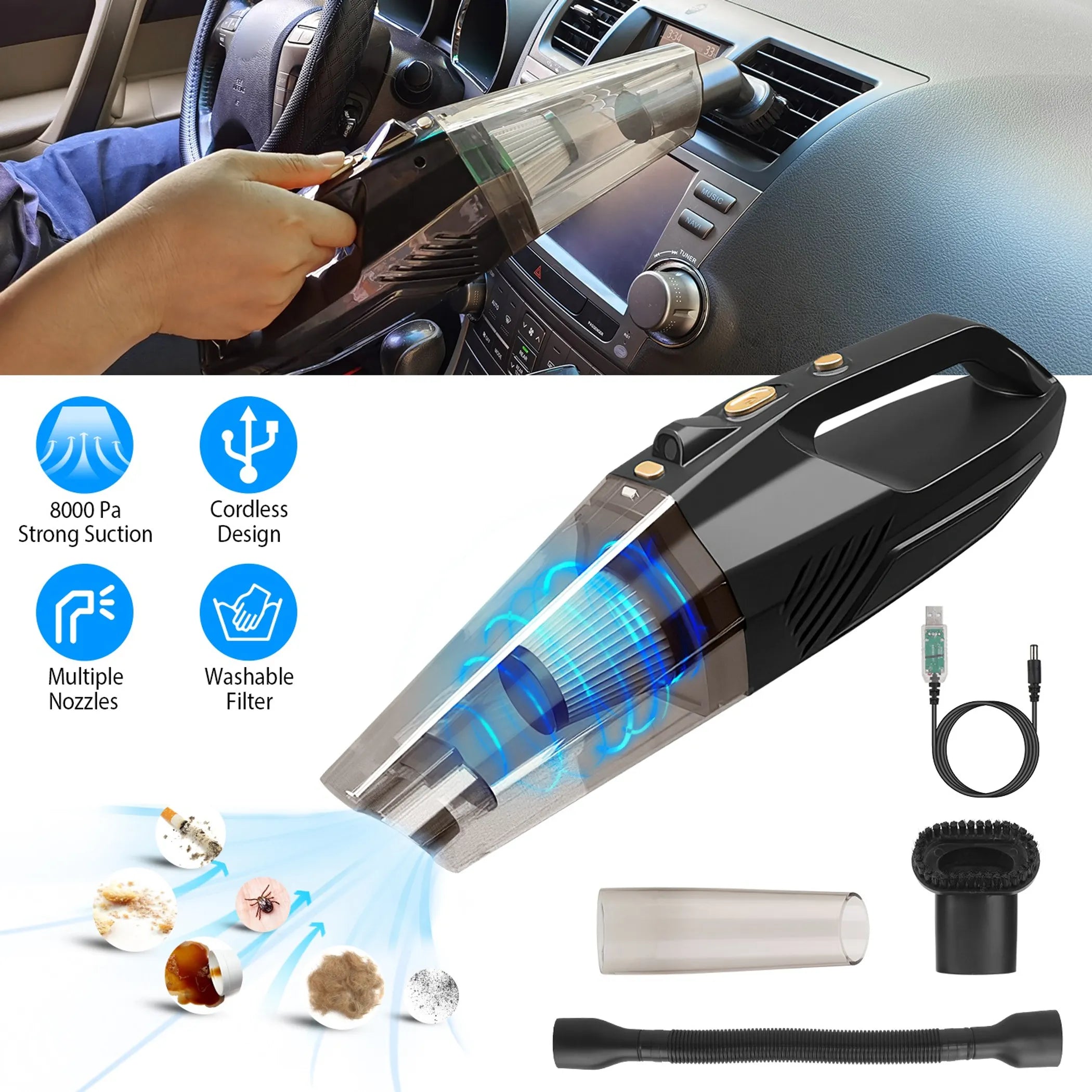 Handheld Cordless Car Vacuum