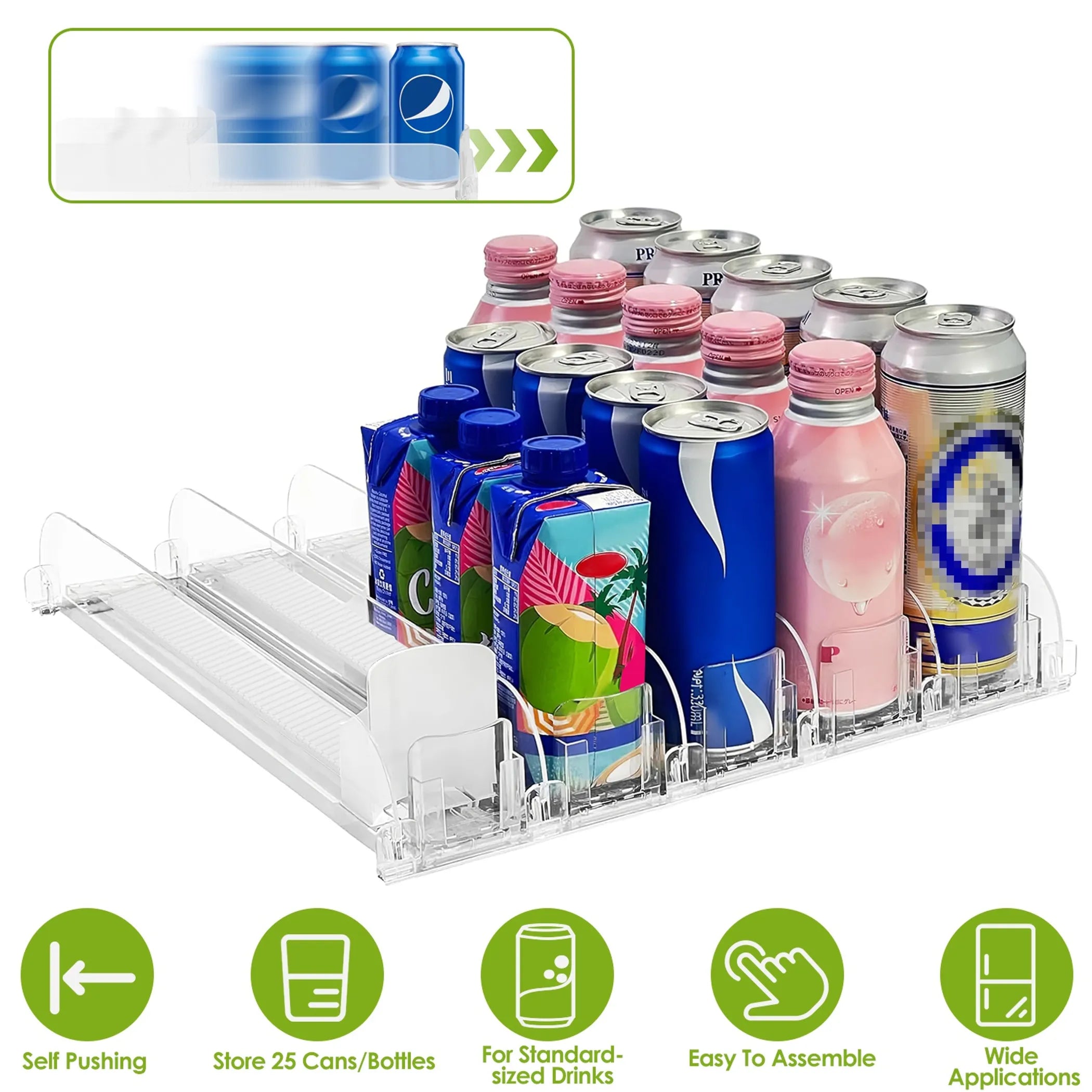 Drink Organizer for Fridge Spring