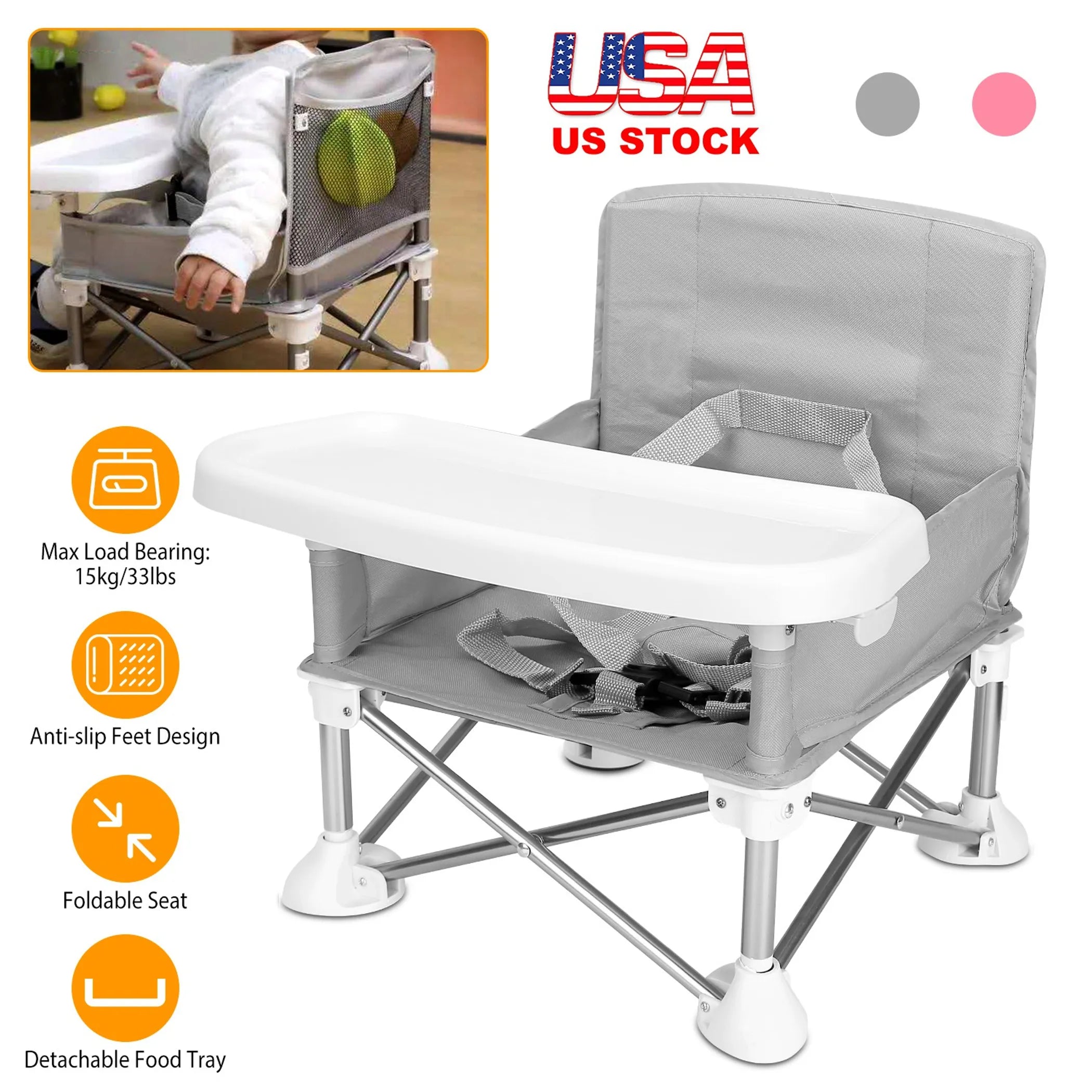 Travel Booster Seat Portable Baby Booster Chair