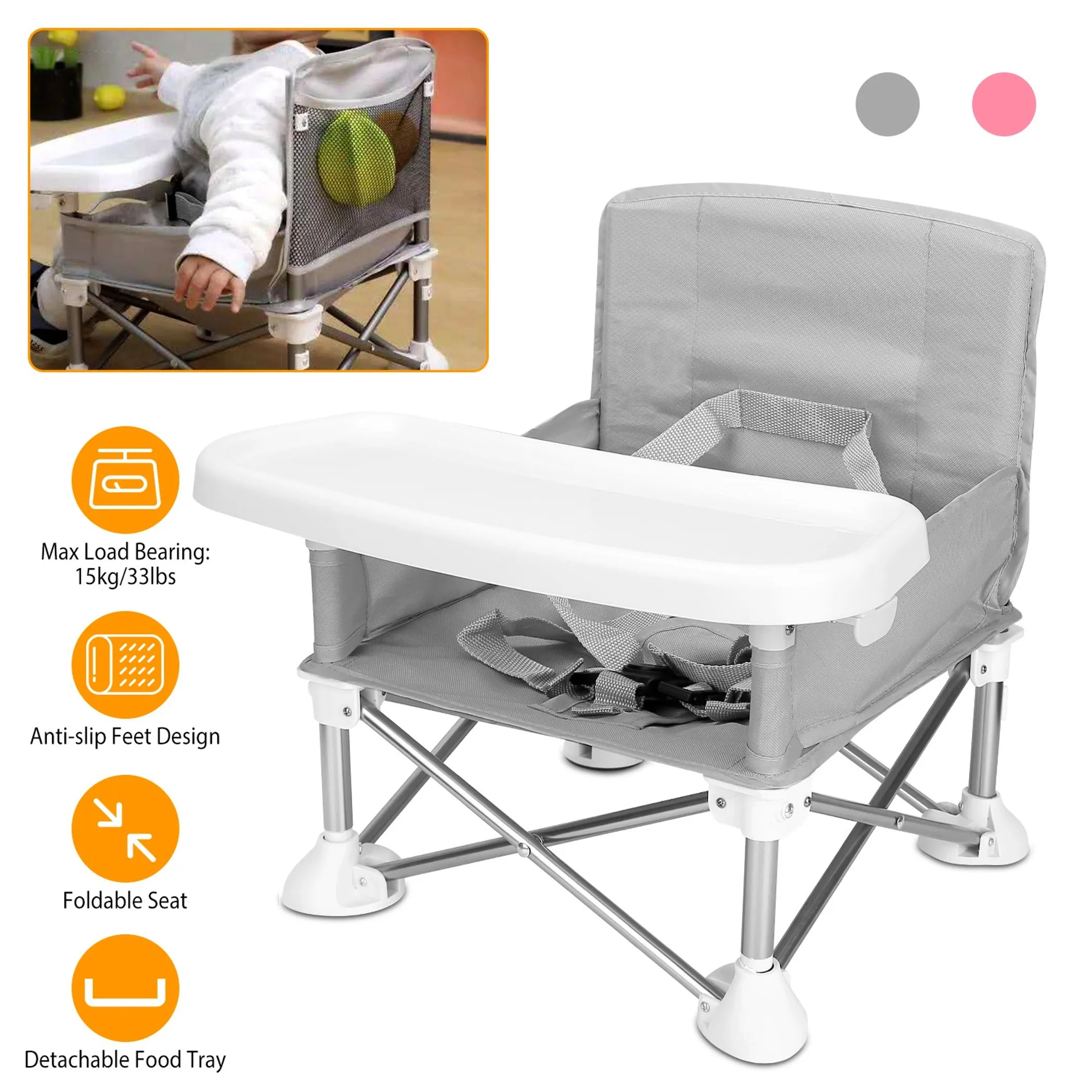 Travel Booster Seat Portable Baby Booster Chair