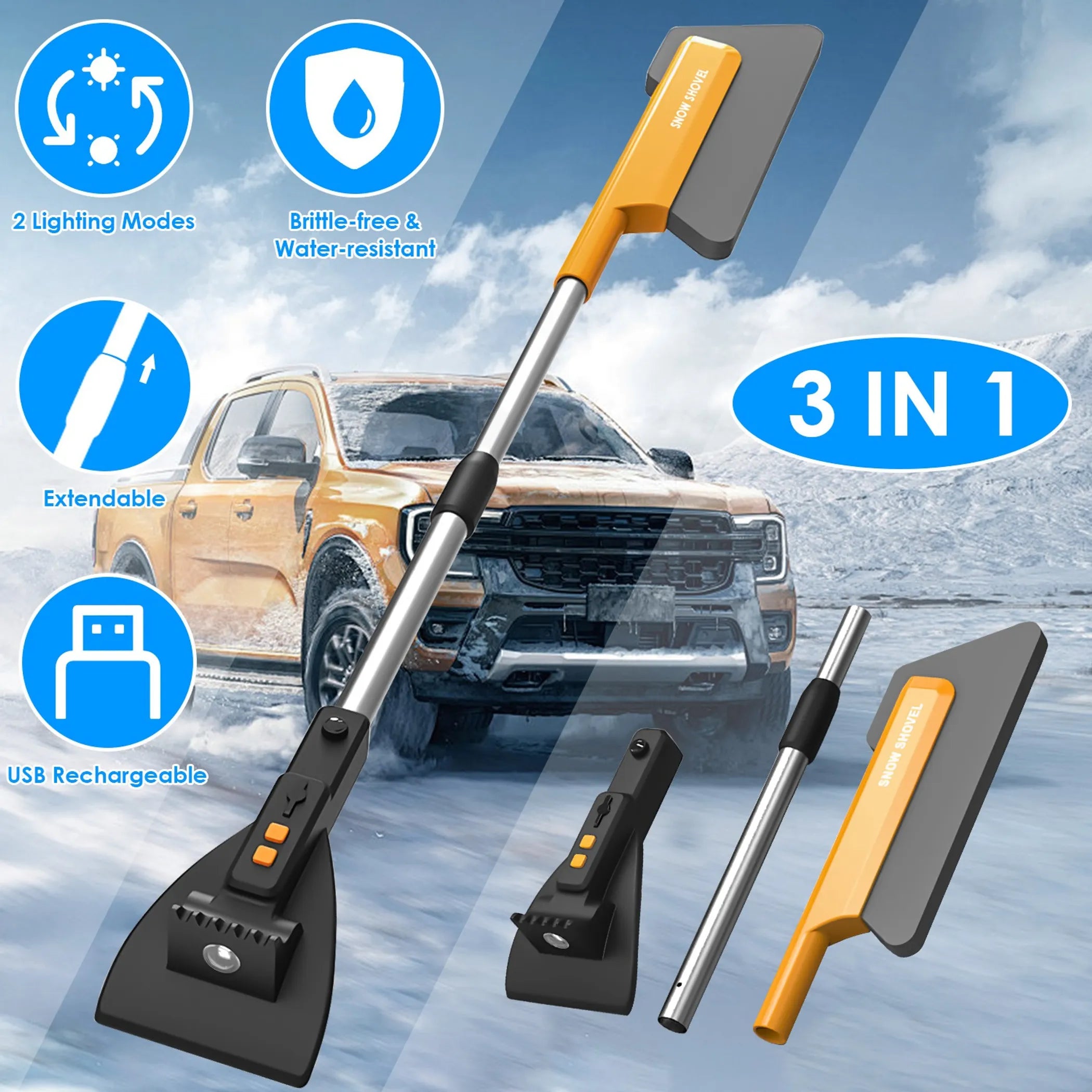 3 In 1 Car Snow Removal Shovel