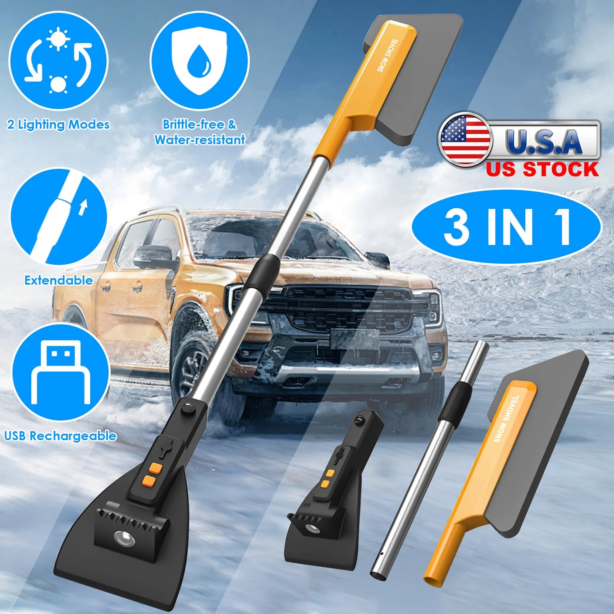 3 In 1 Car Snow Removal Shovel