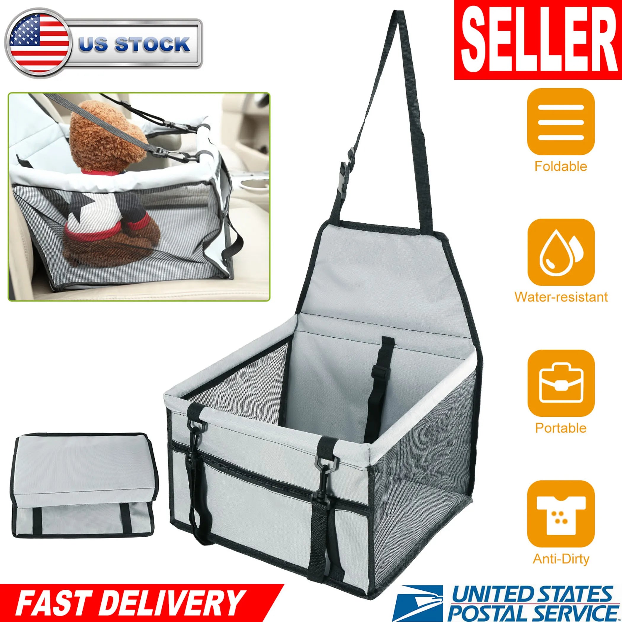 Dog Booster Car Seat Foldable Dog Booster Seat