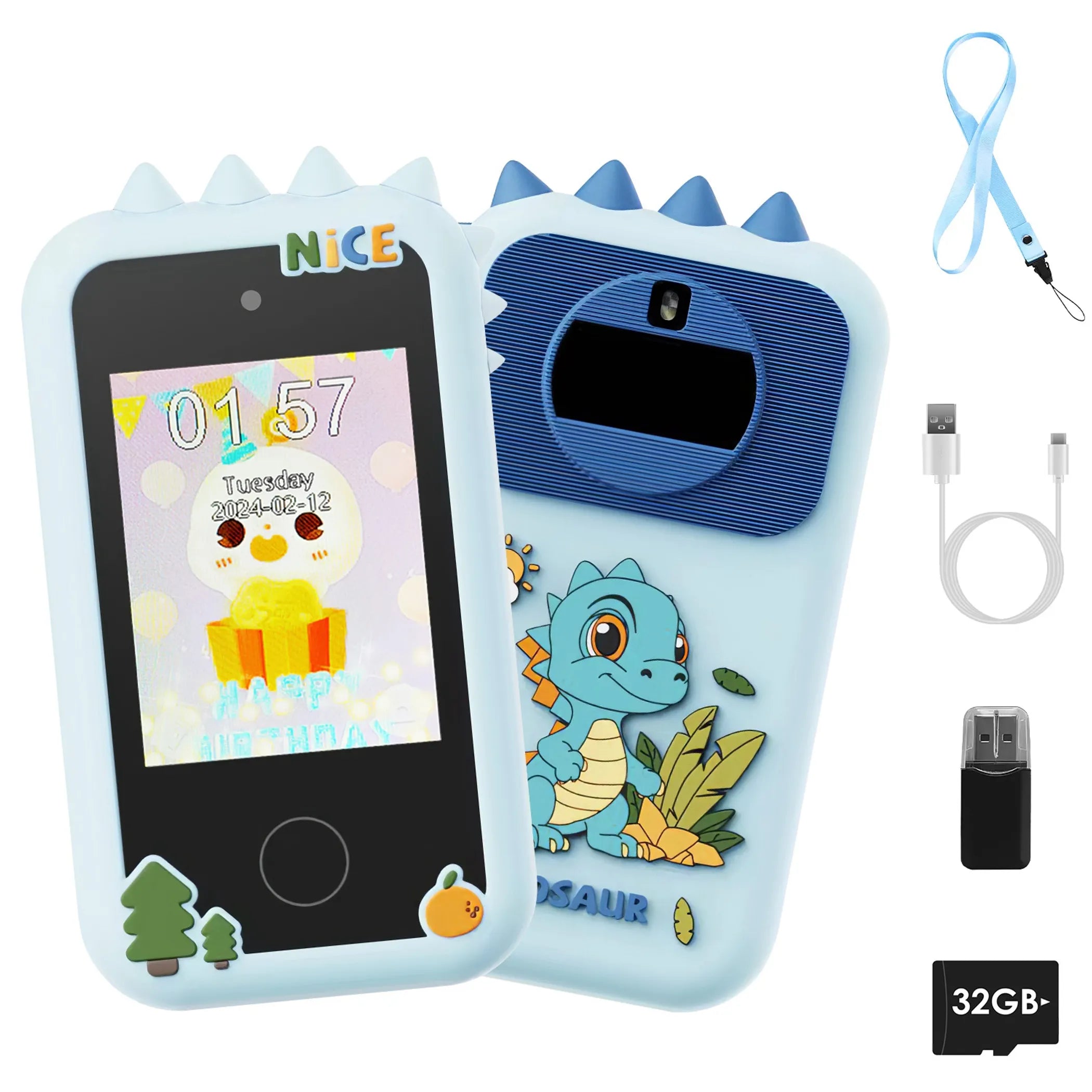 Kids Toy Smartphone Dual Camera Phone Touchscreen Learning Toy