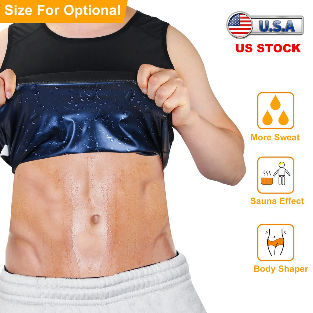 Men Sweat Vest Waist Trainer Shaper