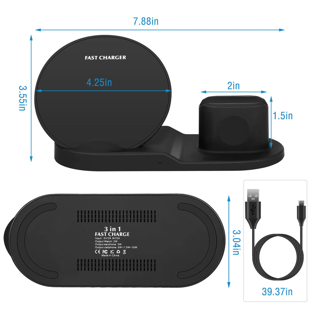Wireless Charger 10W Fast Charging Station