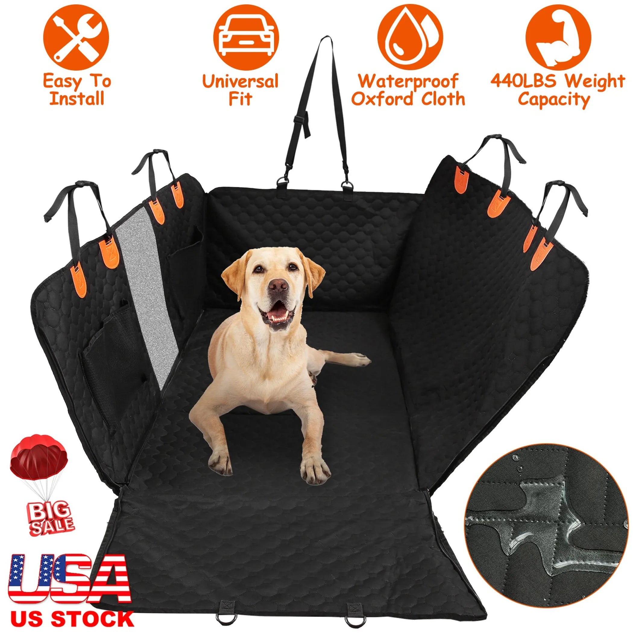 Dog Car Back Seat Cover