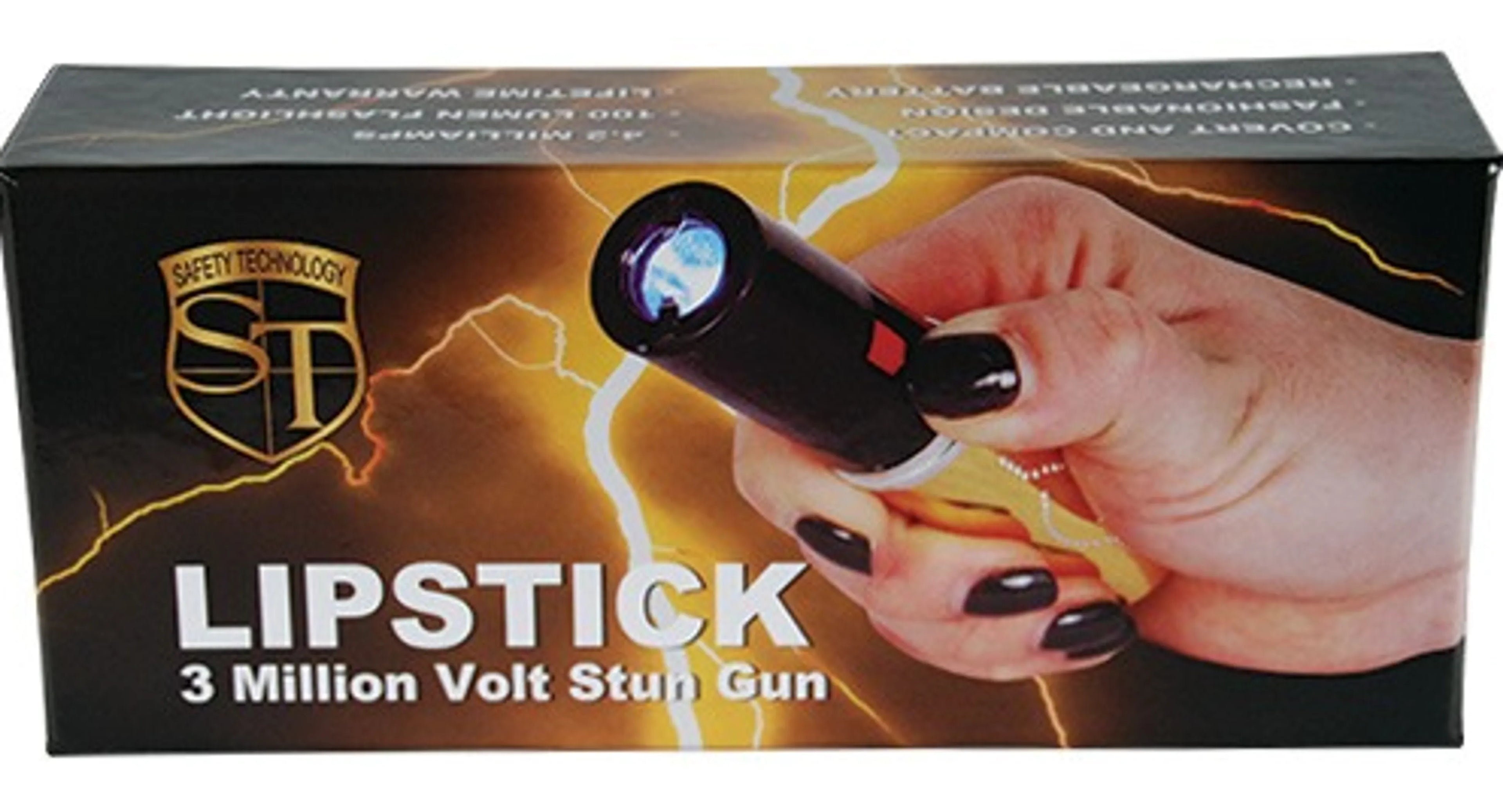 Stun Master 25,000,000 Volt Rechargeable Lipstick Stun Gun With Flashlight